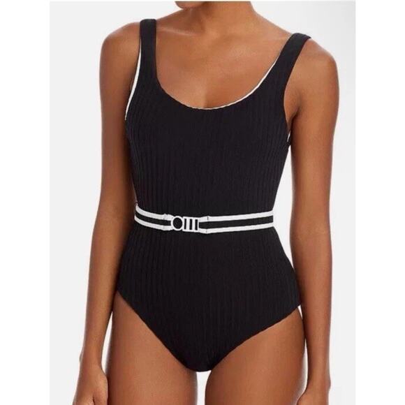 Solid & Striped Reversible Black White One Piece With Belt Sz S NWT $198 - Picture 1 of 16